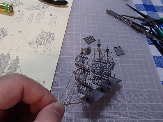 メタリックナノパズルの帆船ブラックパール号