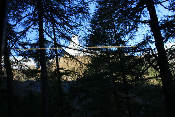朝焼けのマッターホルンとゴルナーグラート展望台